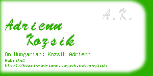 adrienn kozsik business card